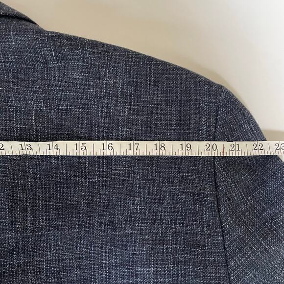 Joseph Abboud Mens 50 Regular Indigo Blue Tollegno 1900 Sport Coat Wool Blazer - Picture 9 of 15